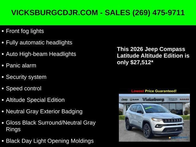 2026 Jeep Compass COMPASS LATITUDE ALTITUDE 4X4