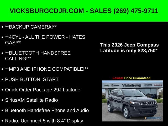 2026 Jeep Compass COMPASS LATITUDE 4X4