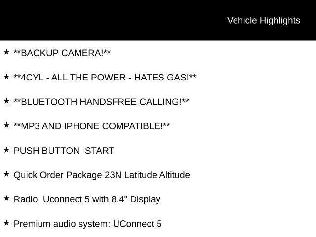 2027 Jeep Compass COMPASS LATITUDE ALTITUDE 4X4