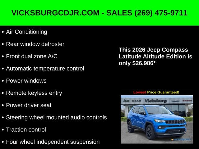 2026 Jeep Compass COMPASS LATITUDE ALTITUDE 4X4