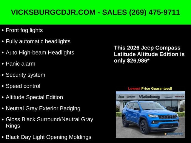 2026 Jeep Compass COMPASS LATITUDE ALTITUDE 4X4