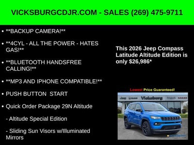 2026 Jeep Compass COMPASS LATITUDE ALTITUDE 4X4