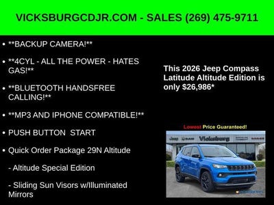 2026 Jeep Compass COMPASS LATITUDE ALTITUDE 4X4
