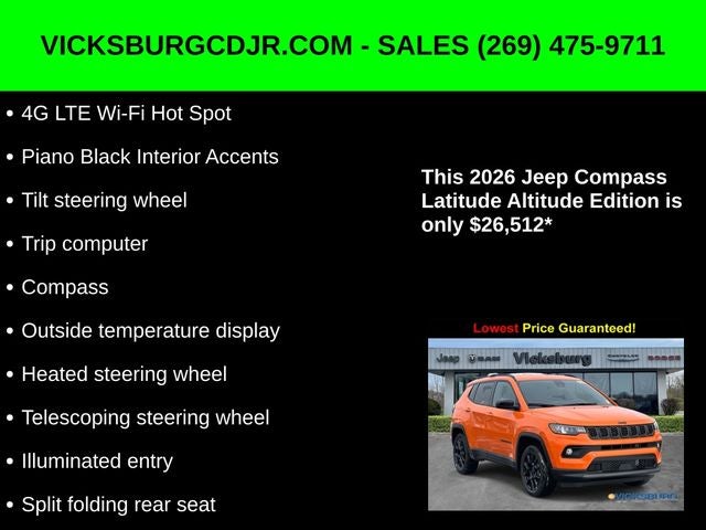2026 Jeep Compass COMPASS LATITUDE ALTITUDE 4X4