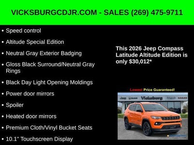 2026 Jeep Compass COMPASS LATITUDE ALTITUDE 4X4