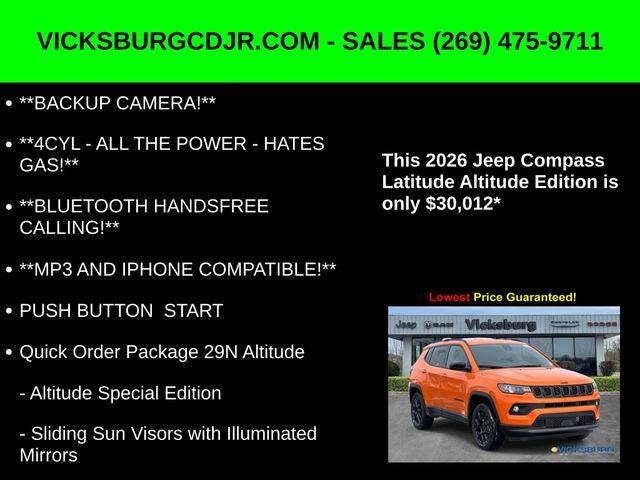 2026 Jeep Compass COMPASS LATITUDE ALTITUDE 4X4