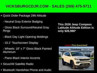 2026 Jeep Compass COMPASS LATITUDE ALTITUDE 4X4