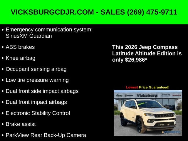 2026 Jeep Compass COMPASS LATITUDE ALTITUDE 4X4