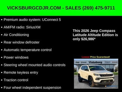 2026 Jeep Compass COMPASS LATITUDE ALTITUDE 4X4