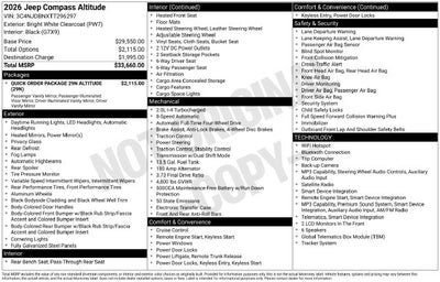 2026 Jeep Compass COMPASS LATITUDE ALTITUDE 4X4