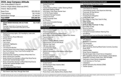2026 Jeep Compass COMPASS LATITUDE ALTITUDE 4X4