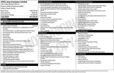 2020 Jeep Compass Limited 4x4