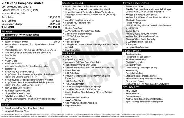 2020 Jeep Compass Limited 4x4