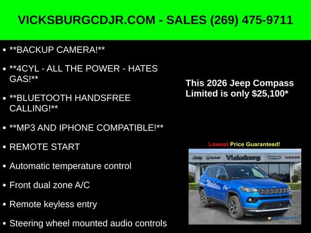 2026 Jeep Compass COMPASS LIMITED 4X4