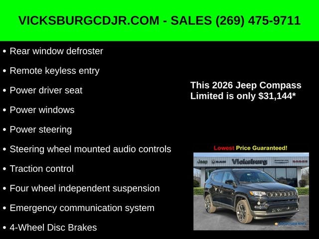 2026 Jeep Compass COMPASS LIMITED ALTITUDE 4X4