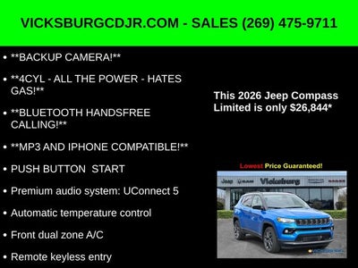 2026 Jeep Compass COMPASS LIMITED ALTITUDE 4X4