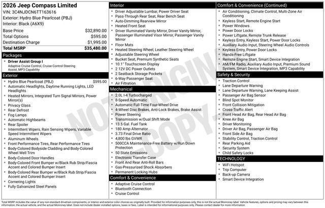 2026 Jeep Compass COMPASS LIMITED ALTITUDE 4X4