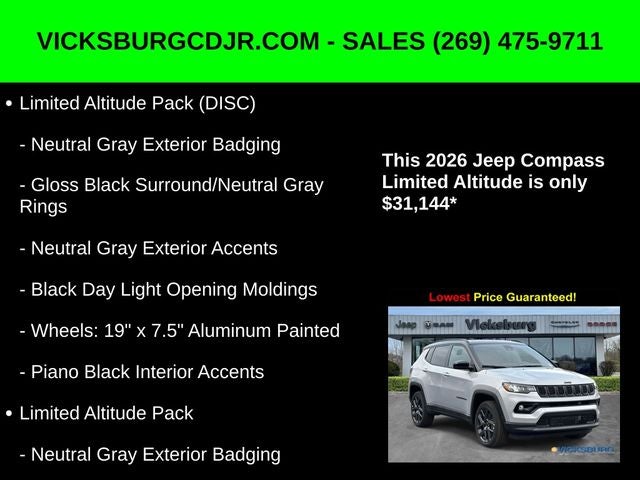 2026 Jeep Compass COMPASS LIMITED ALTITUDE 4X4