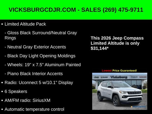 2026 Jeep Compass COMPASS LIMITED ALTITUDE 4X4