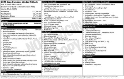 2026 Jeep Compass COMPASS LIMITED ALTITUDE 4X4