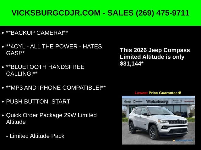 2026 Jeep Compass COMPASS LIMITED ALTITUDE 4X4
