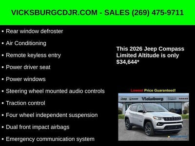 2026 Jeep Compass COMPASS LIMITED ALTITUDE 4X4