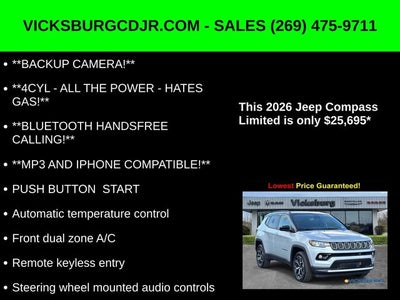 2026 Jeep Compass COMPASS LIMITED 4X4