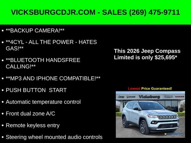 2026 Jeep Compass COMPASS LIMITED 4X4