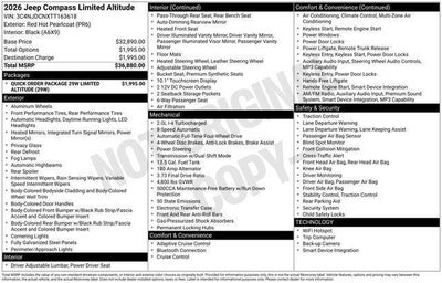 2026 Jeep Compass COMPASS LIMITED ALTITUDE 4X4