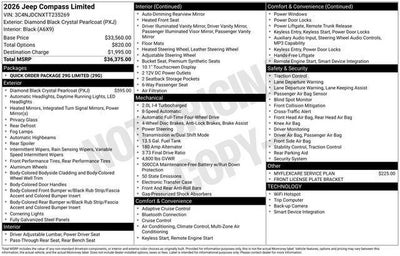 2026 Jeep Compass COMPASS LIMITED 4X4