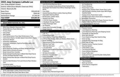 2022 Jeep Compass Latitude Lux 4x4