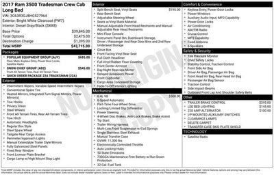 2017 RAM 3500 Tradesman Crew Cab 4x4 8' Box