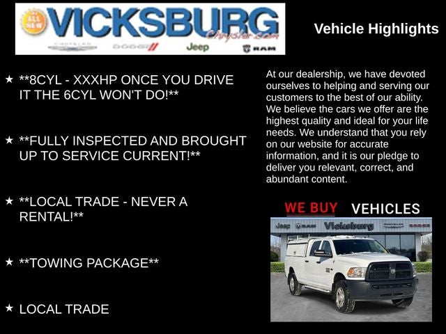 2017 RAM 3500 Tradesman Crew Cab 4x4 8' Box