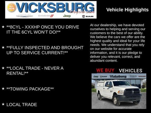 2017 RAM 3500 Tradesman Crew Cab 4x4 8' Box