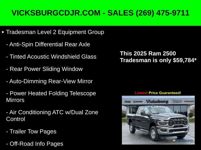 2025 RAM Ram 2500 RAM 2500 TRADESMAN CREW CAB 4X4 6'4' BOX