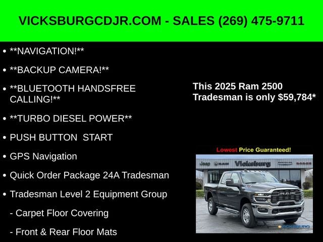 2025 RAM Ram 2500 RAM 2500 TRADESMAN CREW CAB 4X4 6'4' BOX