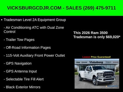 2026 RAM Ram 3500 RAM 3500 TRADESMAN CREW CAB 4X4 8' BOX