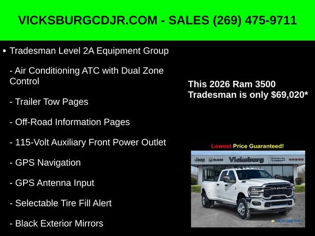 2026 RAM Ram 3500 RAM 3500 TRADESMAN CREW CAB 4X4 8' BOX