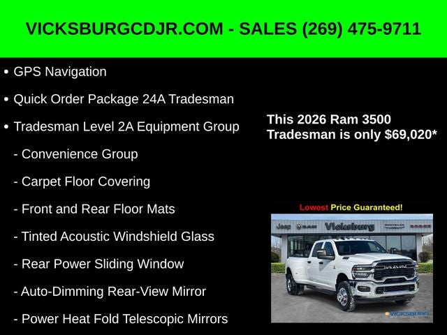 2026 RAM Ram 3500 RAM 3500 TRADESMAN CREW CAB 4X4 8' BOX