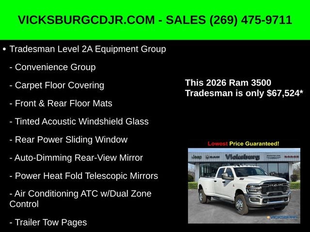 2026 RAM Ram 3500 RAM 3500 TRADESMAN CREW CAB 4X4 8' BOX