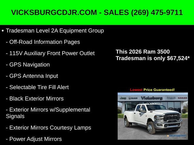 2026 RAM Ram 3500 RAM 3500 TRADESMAN CREW CAB 4X4 8' BOX