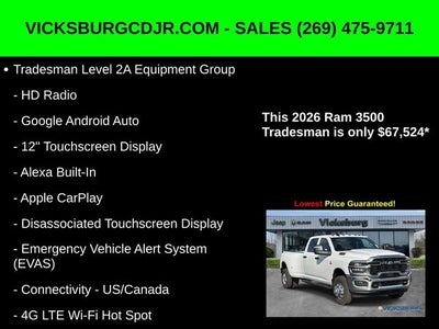2026 RAM Ram 3500 RAM 3500 TRADESMAN CREW CAB 4X4 8' BOX
