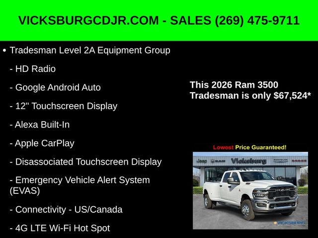 2026 RAM Ram 3500 RAM 3500 TRADESMAN CREW CAB 4X4 8' BOX