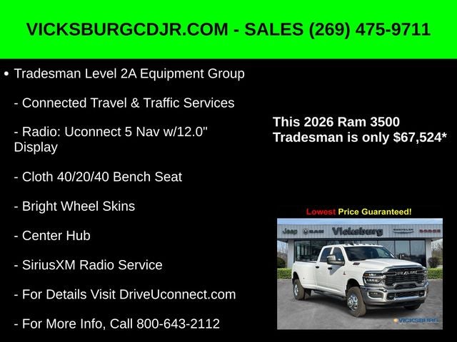 2026 RAM Ram 3500 RAM 3500 TRADESMAN CREW CAB 4X4 8' BOX