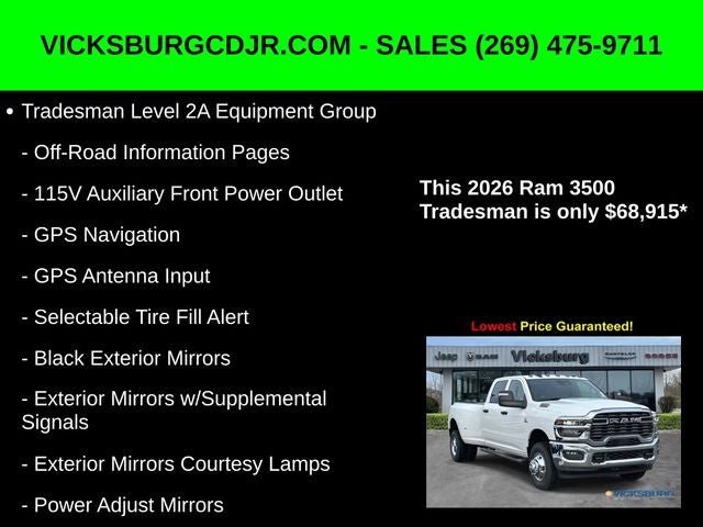 2026 RAM Ram 3500 RAM 3500 TRADESMAN CREW CAB 4X4 8' BOX