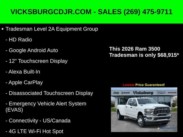 2026 RAM Ram 3500 RAM 3500 TRADESMAN CREW CAB 4X4 8' BOX