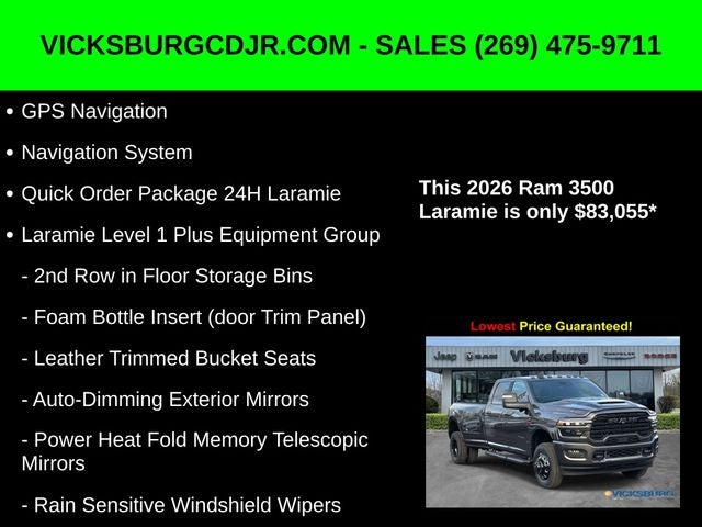 2026 RAM Ram 3500 RAM 3500 LARAMIE CREW CAB 4X4 8' BOX