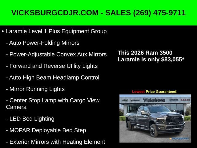 2026 RAM Ram 3500 RAM 3500 LARAMIE CREW CAB 4X4 8' BOX