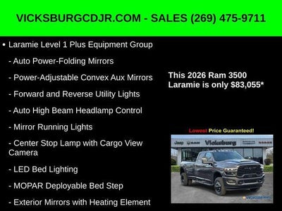 2026 RAM Ram 3500 RAM 3500 LARAMIE CREW CAB 4X4 8' BOX
