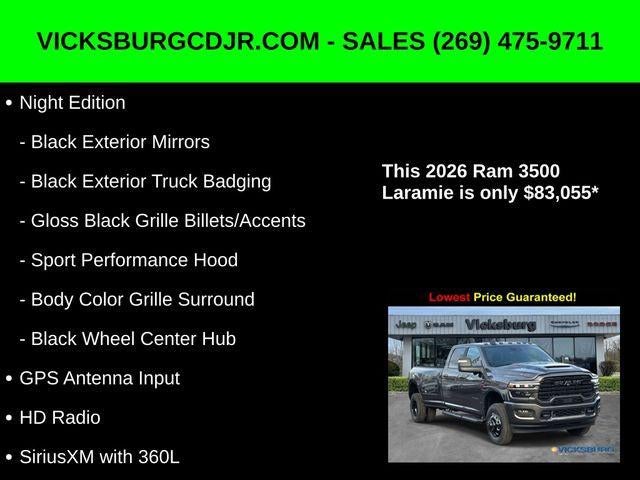 2026 RAM Ram 3500 RAM 3500 LARAMIE CREW CAB 4X4 8' BOX